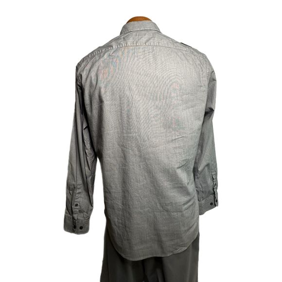 Banana Republic Blue Patterned Men's Button Down Shirt, M 15-15.5, Pre-owned - Picture 2 of 7